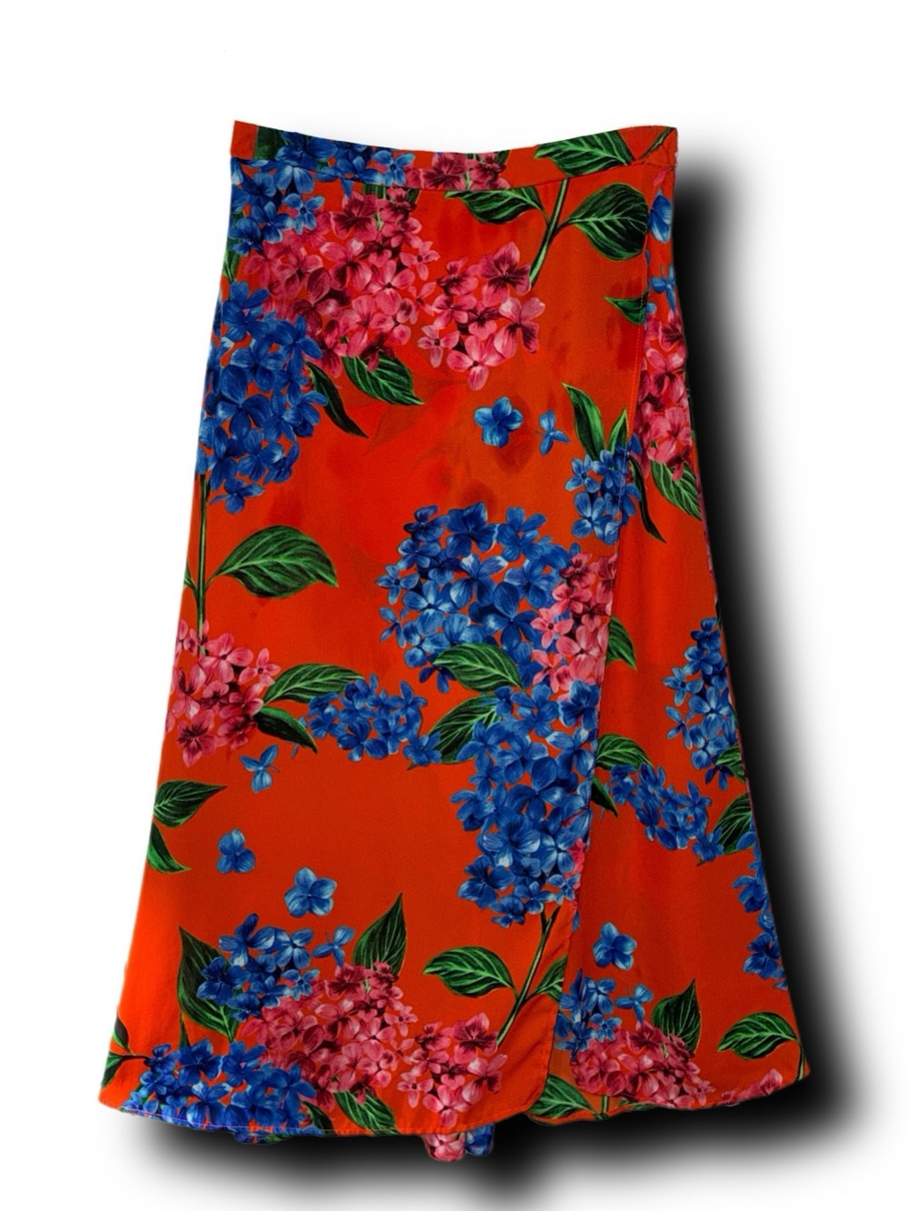 Show Me Your MuMu Floral Wrap Style Midi Skirt with Tropical Vibes
